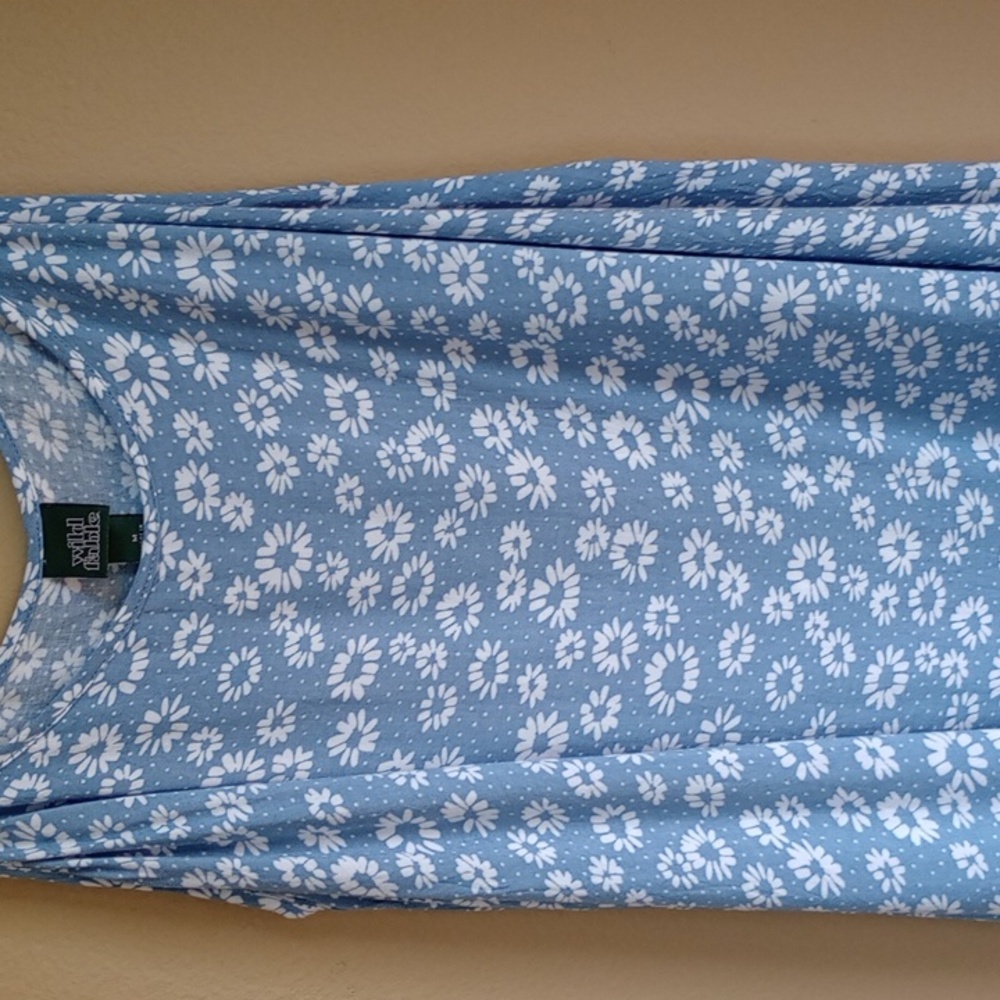 Wild Fable Floral Blue Cotton mini tank dress size M - Picture 4 of 8